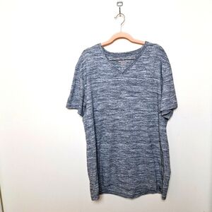 American Eagle Gray Space Dye Core Flex Classic Fit V Neck Tee Shirt Size XL